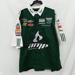 Adidas Amp Energy Dale Earndhardt Jr. NASCAR Snap Button Shirt 3XL (FLAWS)